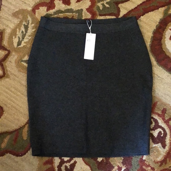 EILEEN FISHER Size Medium Stretch PullOn Wool Soandex Charcoal Gray $238 NEW - Picture 10 of 10